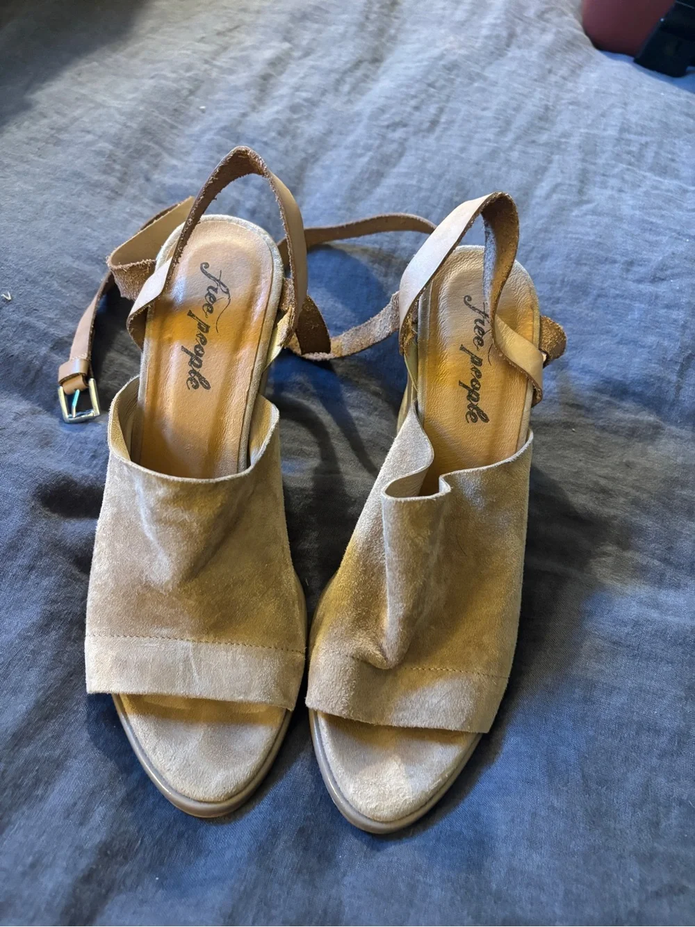 Free People Taupe See You There Heel